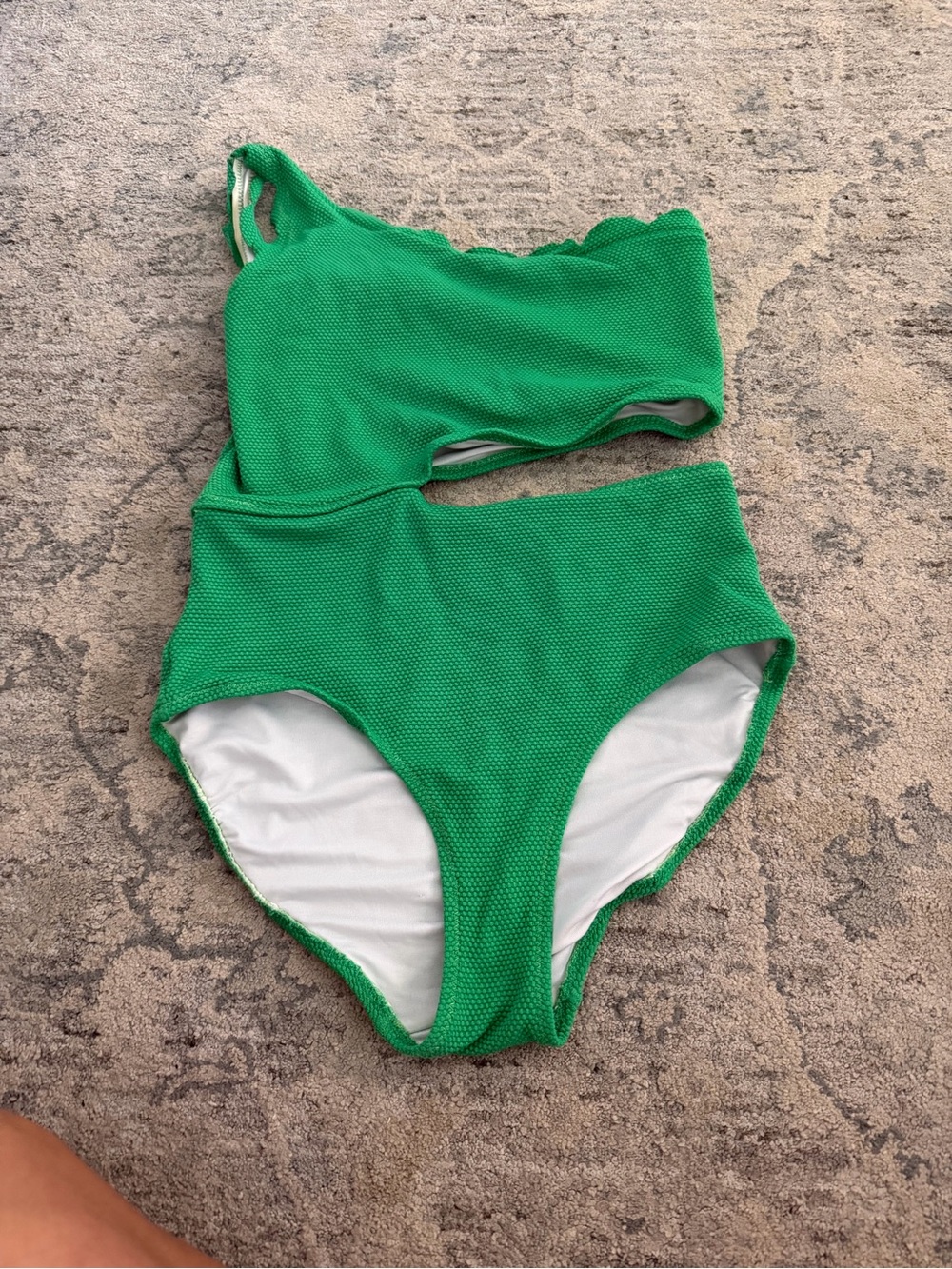 Old Navy Green One-Shoulder Kids Two-Piece Swim Set size 10/12